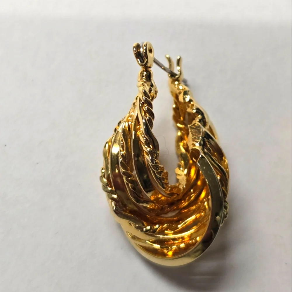 Vintage gold earrings - Picture 3 of 4